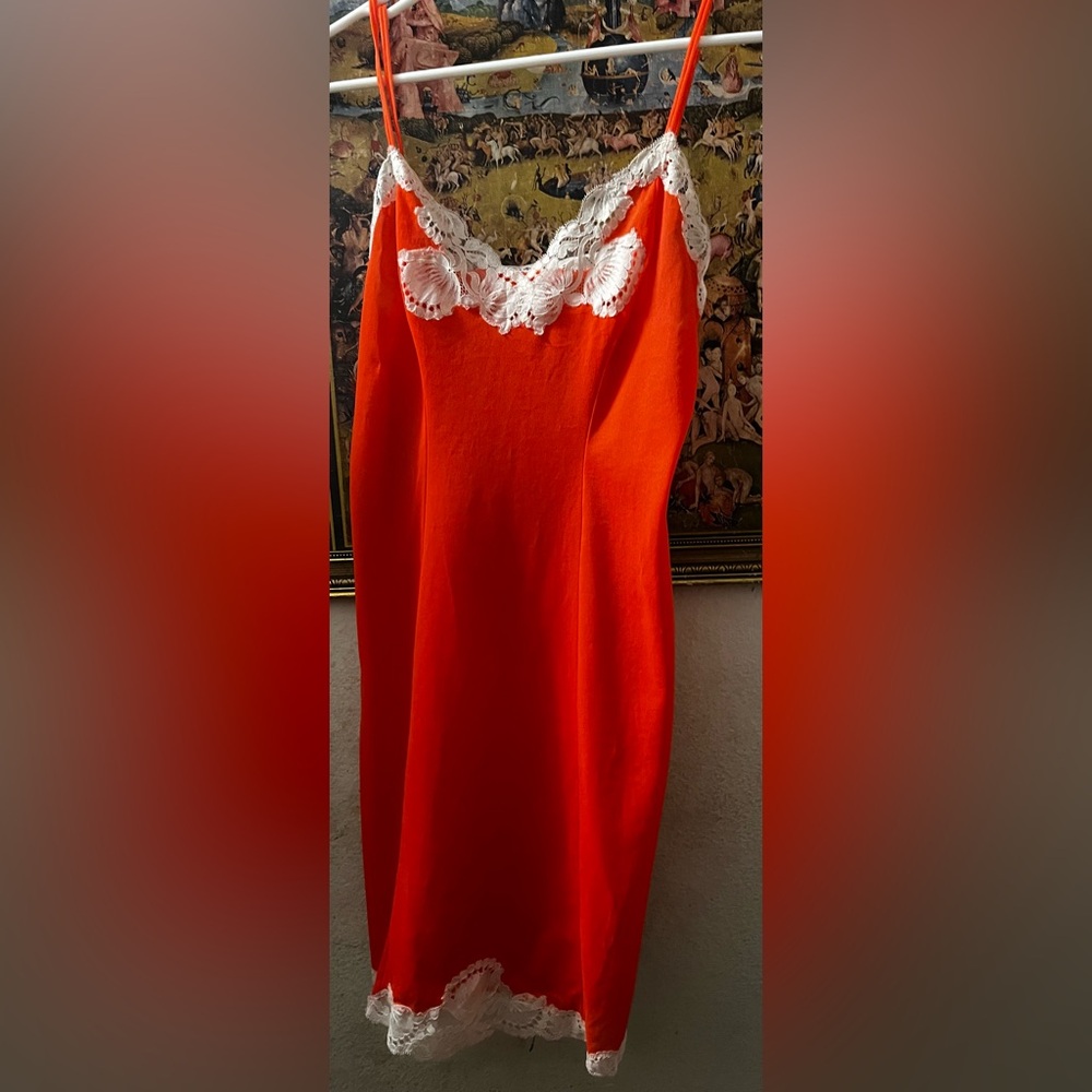 Vibrant Orange Chemise